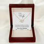 To My Wife | Solid Gold Necklace w/ 18 Real Diamonds