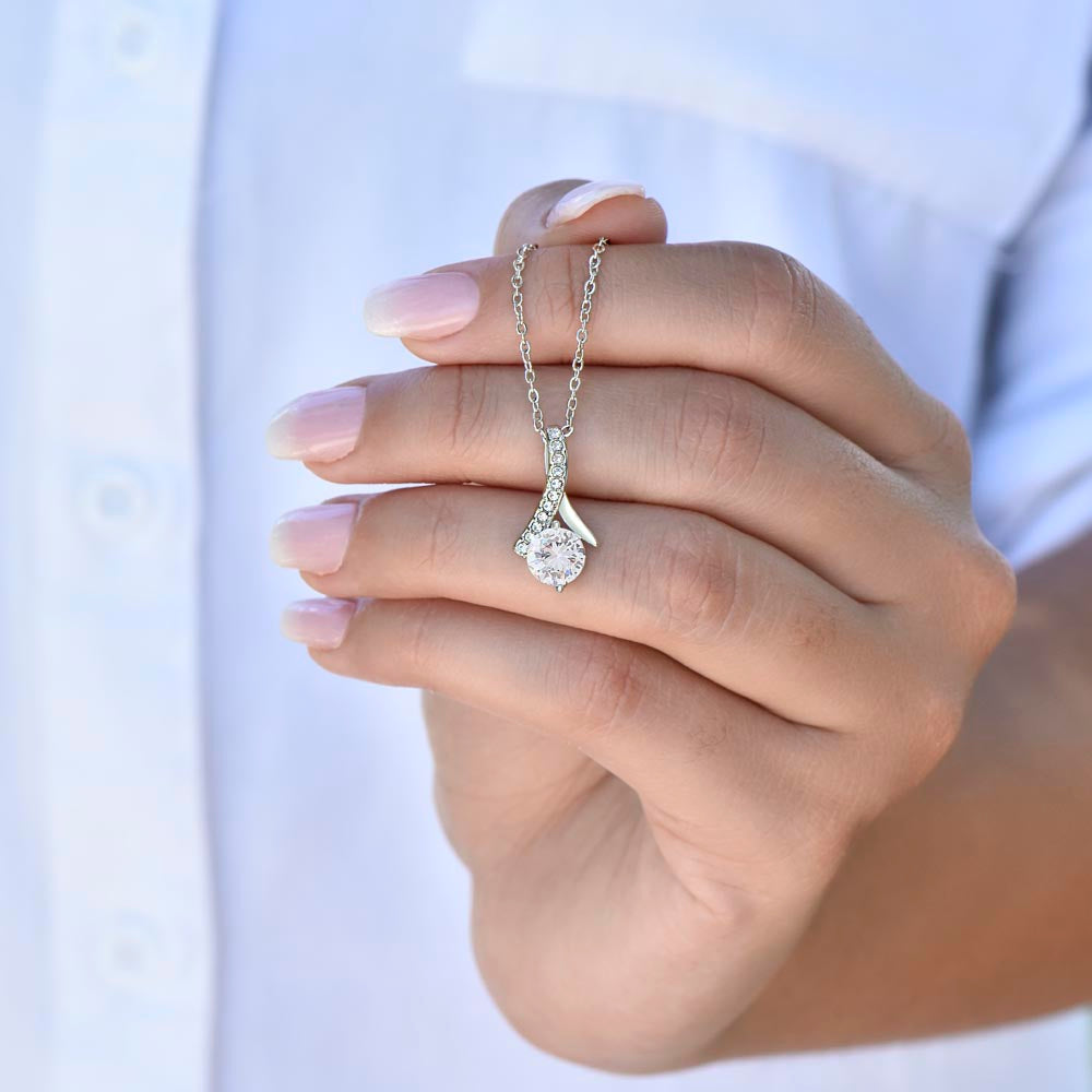 To My Bonus Daughter | I love you more | Necklace