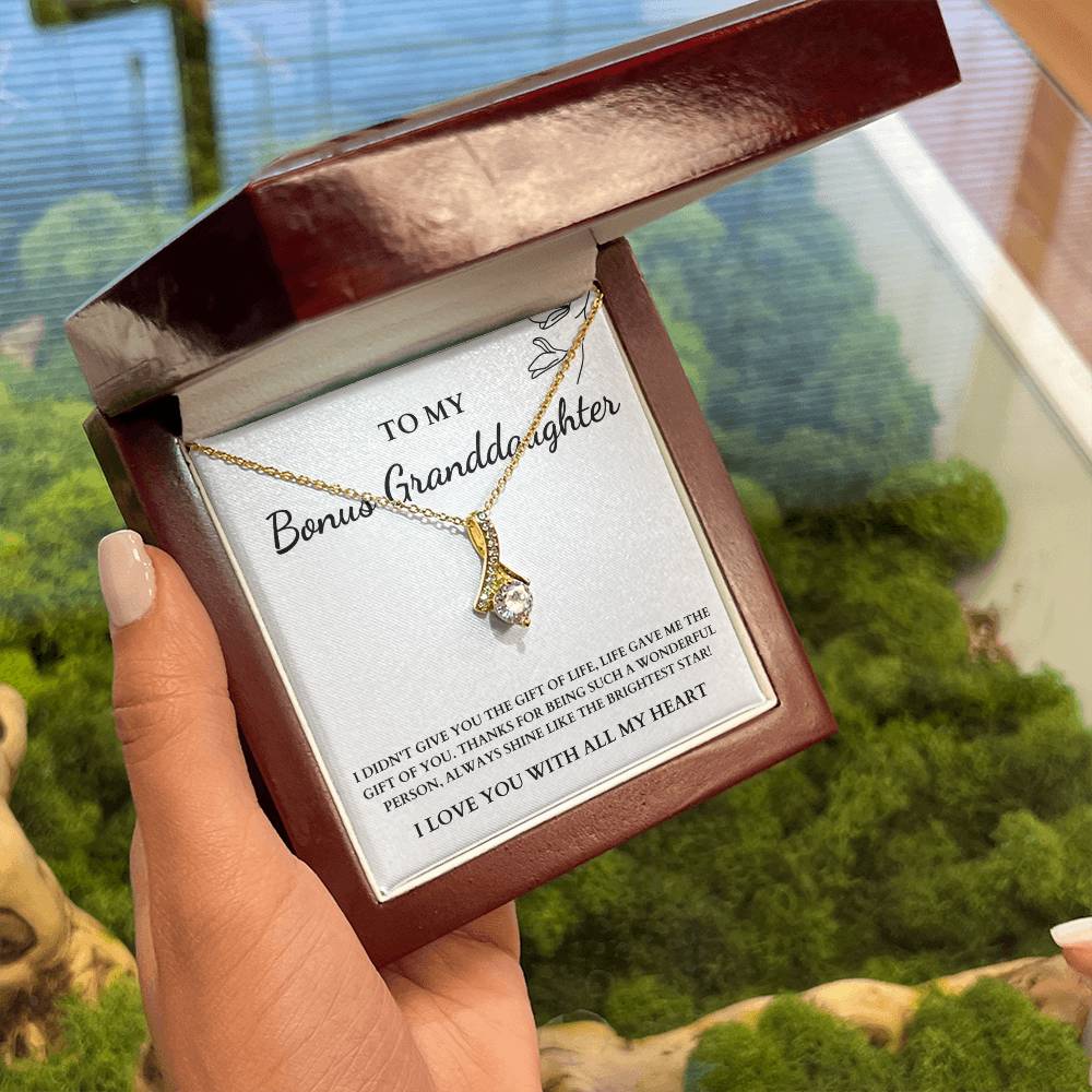 To My Bonus Granddaughter | Shine Like A Star | Necklace