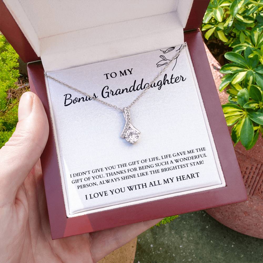 To My Bonus Granddaughter | Shine Like A Star | Necklace