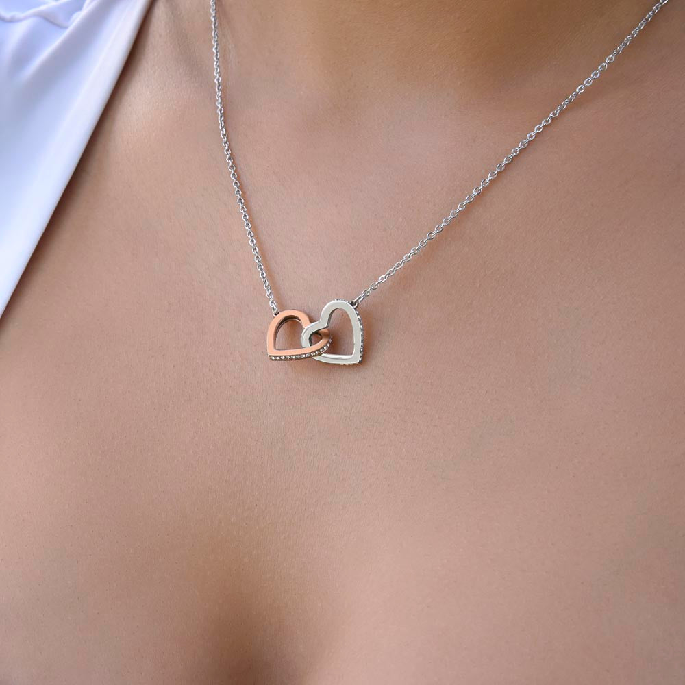 To My Daughter Interlocking Hearts Necklace