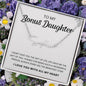 To My Bonus Daughter | Shine Like The Brightest Star | Script Name Necklace