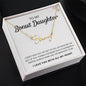 To My Bonus Daughter | Shine Like The Brightest Star | Script Name Necklace