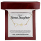 To My Bonus Daughter | Shine Like The Brightest Star | Script Name Necklace