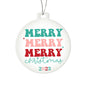 Merry Merry Merry Christmas 2023 Acrylic Ornament