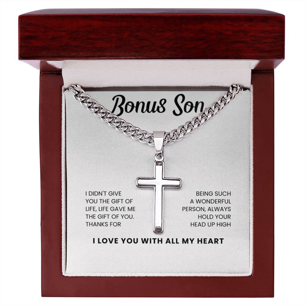 To My Bonus Son | Hold Your Head Up High | Cross Chain