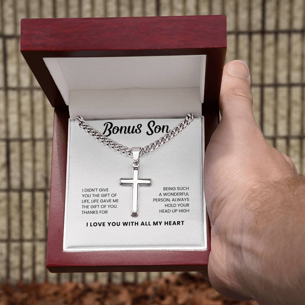 To My Bonus Son | Hold Your Head Up High | Cross Chain