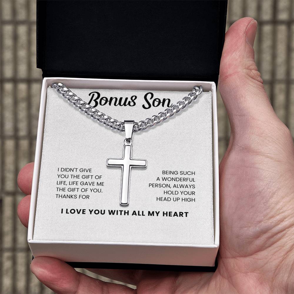 To My Bonus Son | Hold Your Head Up High | Cross Chain