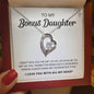 To My Bonus Daughter | Shine Like The Brightest Star | Heart Necklace