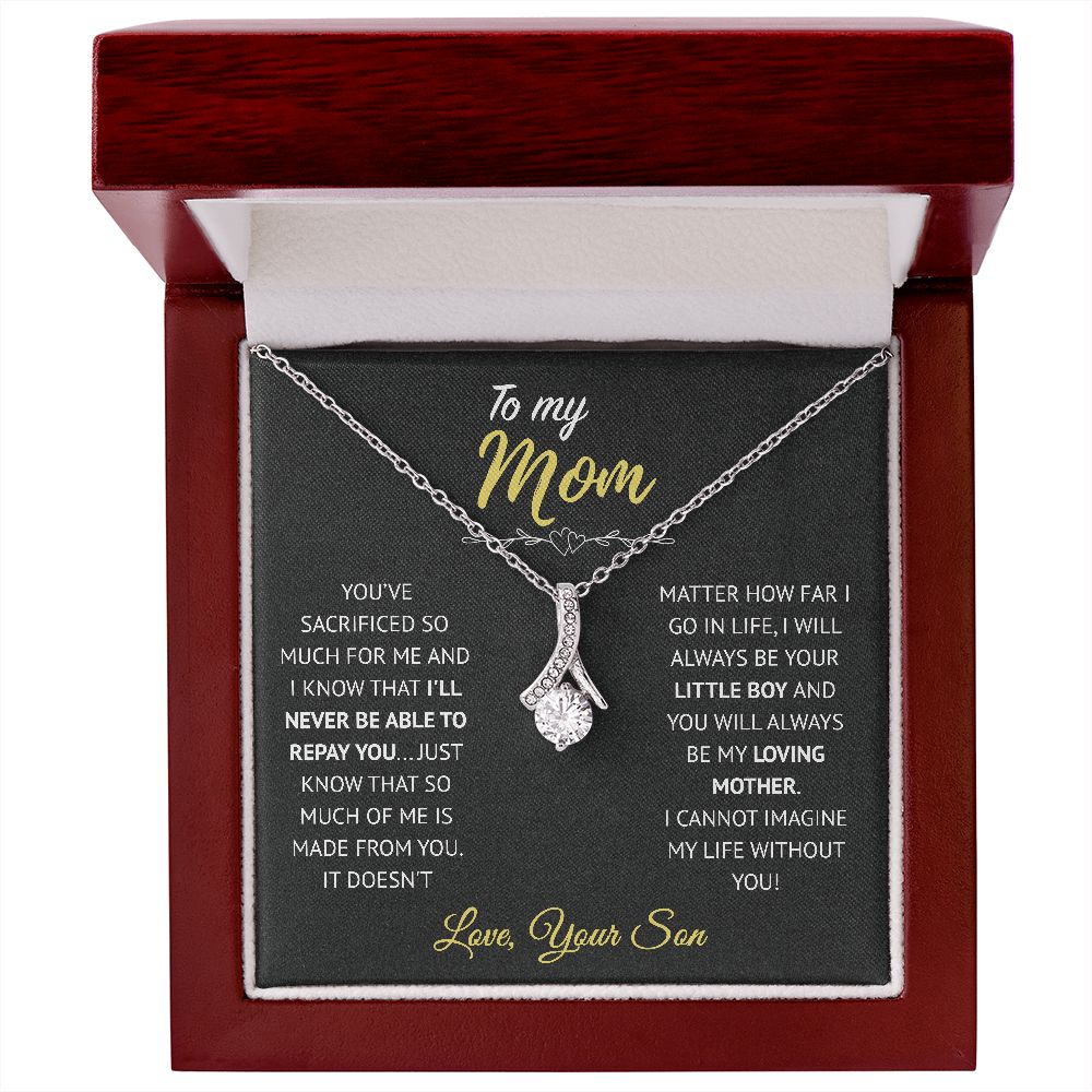 To My Mom | I Can't Imagine Life Without You | Alluring Beauty Necklace