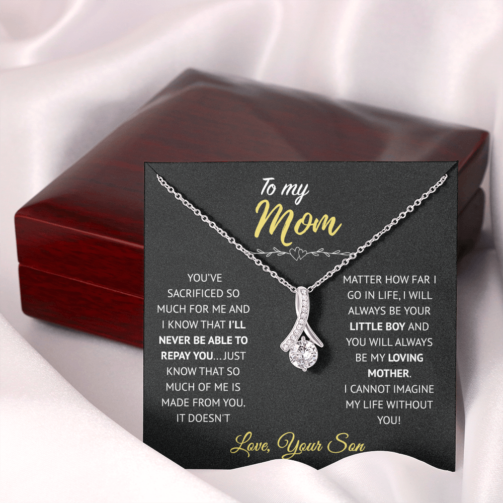 To My Mom | I Can't Imagine Life Without You | Alluring Beauty Necklace