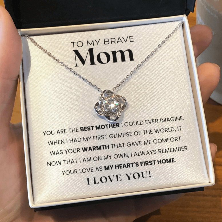 To my Angel, my Guide and my Best Friend - Necklace for Mom (Love Knot –