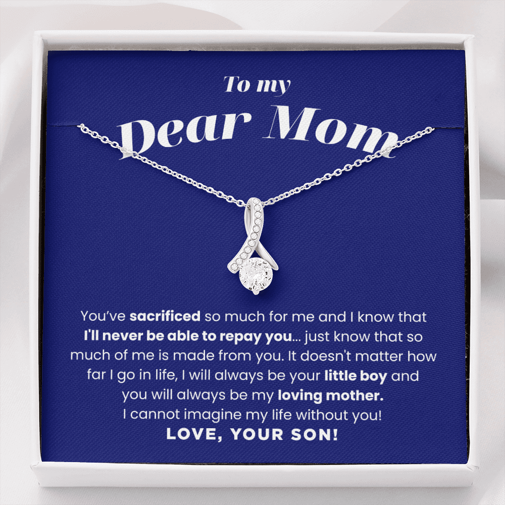 To My Dear Mom | I Can't Imagine My Life Without You | Necklace