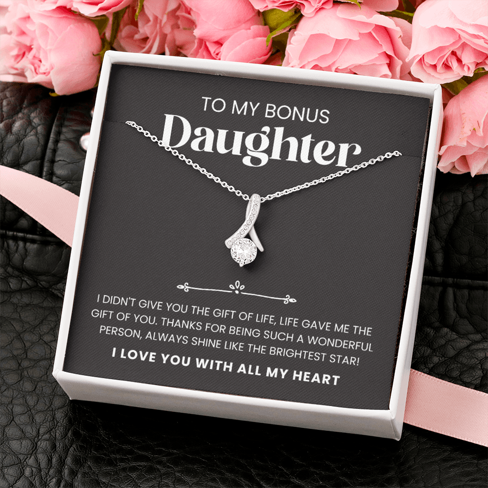 To My Bonus Daughter | Shine Like The Brightest Star | Necklace