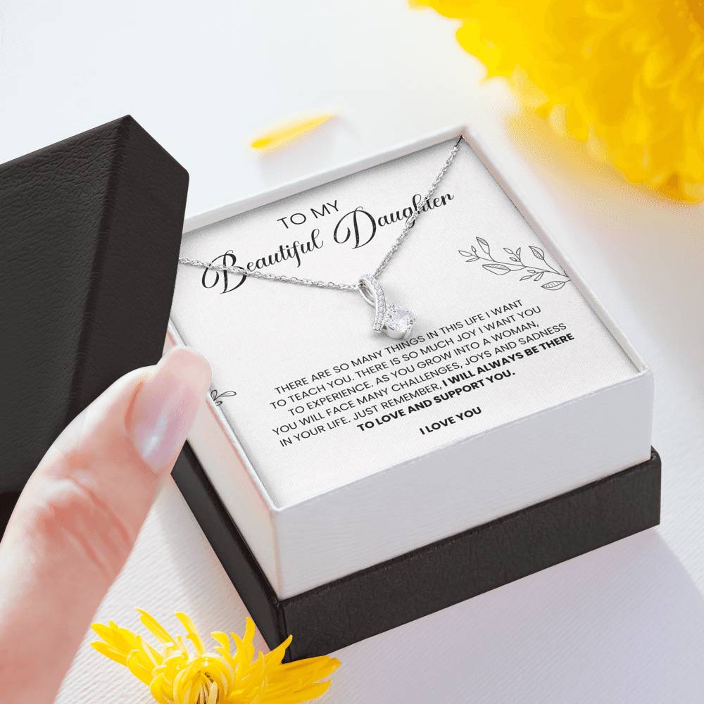 To My Beautiful Daughter | I Will Always Be There | Necklace