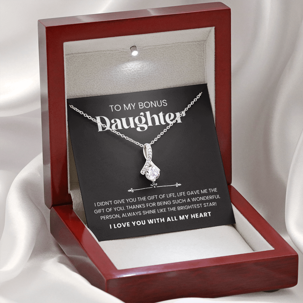 To My Bonus Daughter | Shine Like The Brightest Star | Necklace