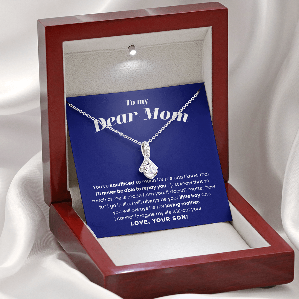 To My Dear Mom | I Can't Imagine My Life Without You | Necklace