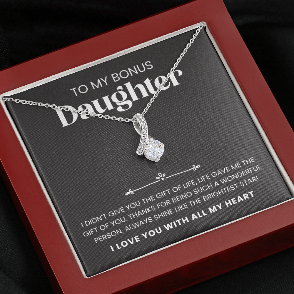 To My Bonus Daughter | Shine Like The Brightest Star | Necklace