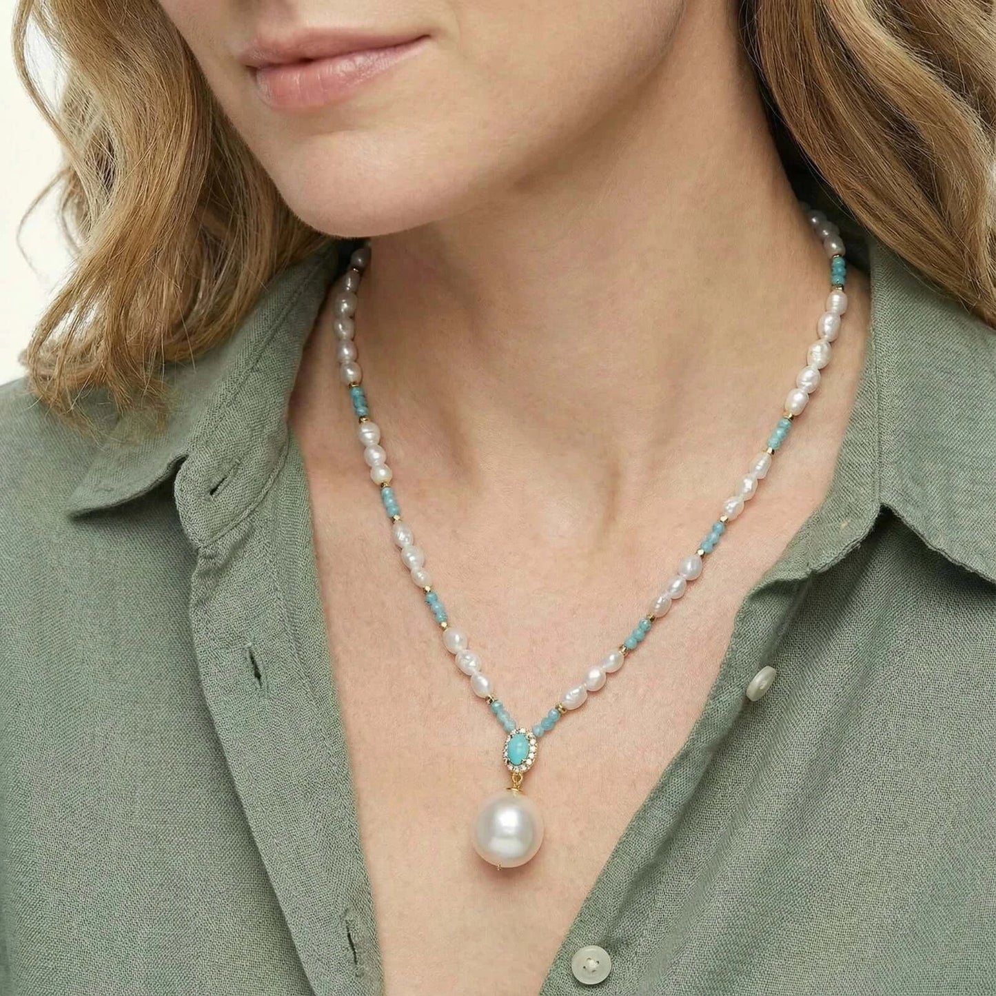 Aqua Bloom Necklace