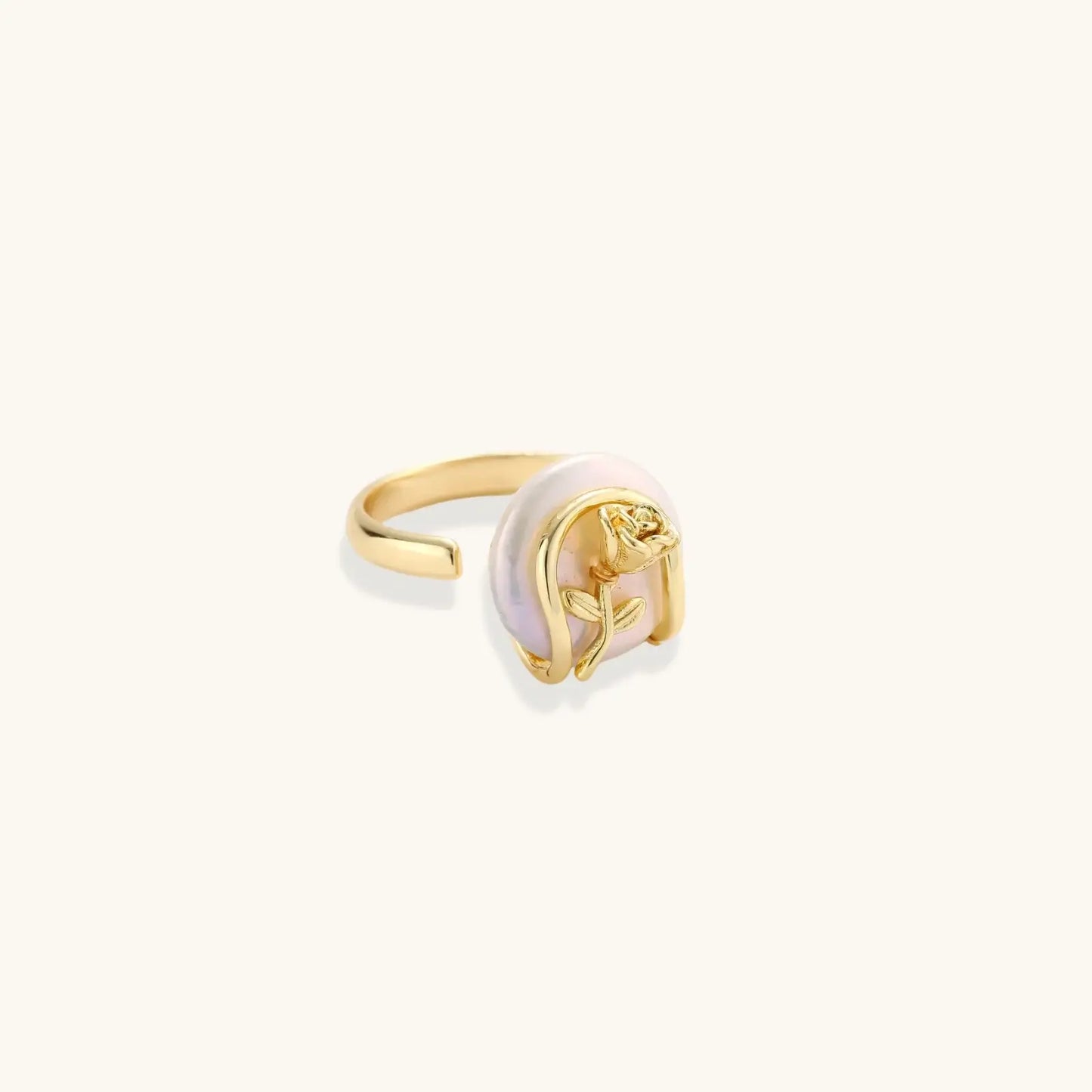 Sculptural Pearl Ring