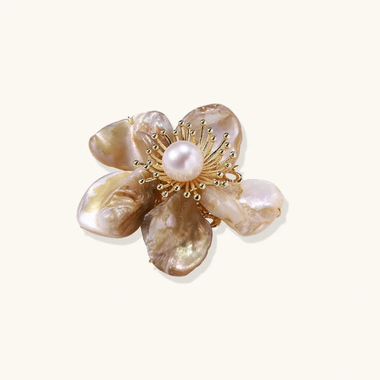 Golden Bloom Pearl Pin