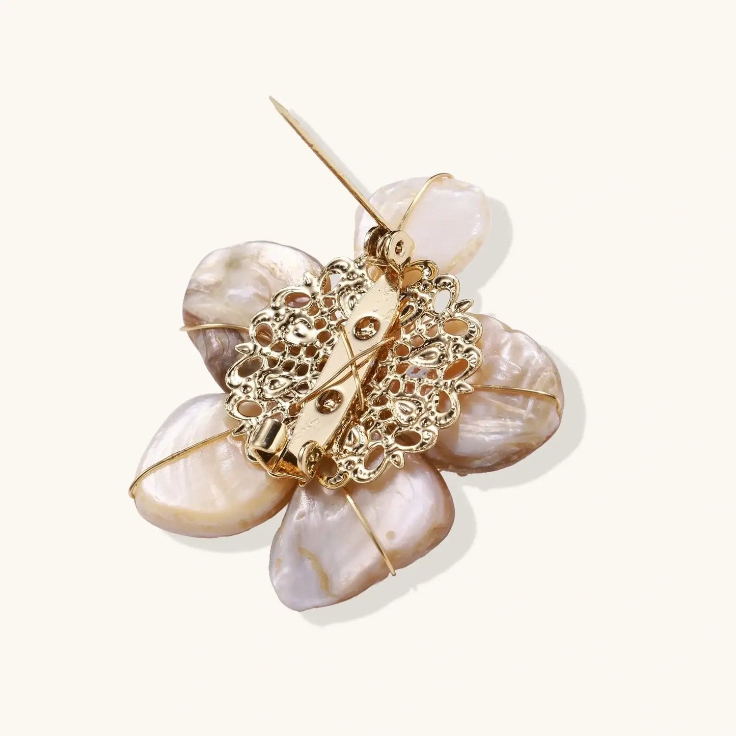 Golden Bloom Pearl Pin