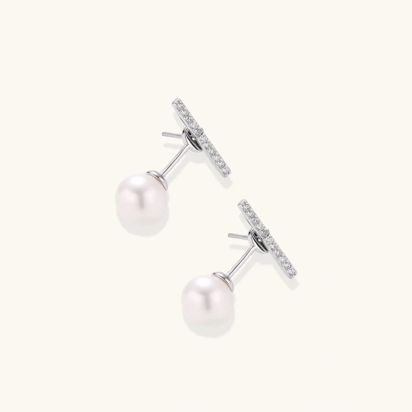 Pearl Drop T-Bar Earrings