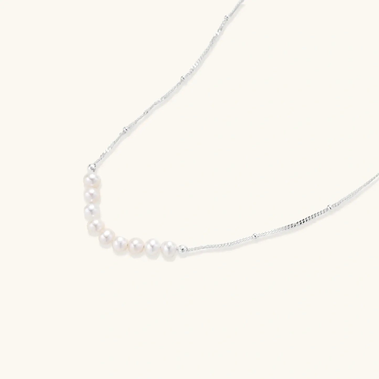 Luna Pearl Arc Necklace
