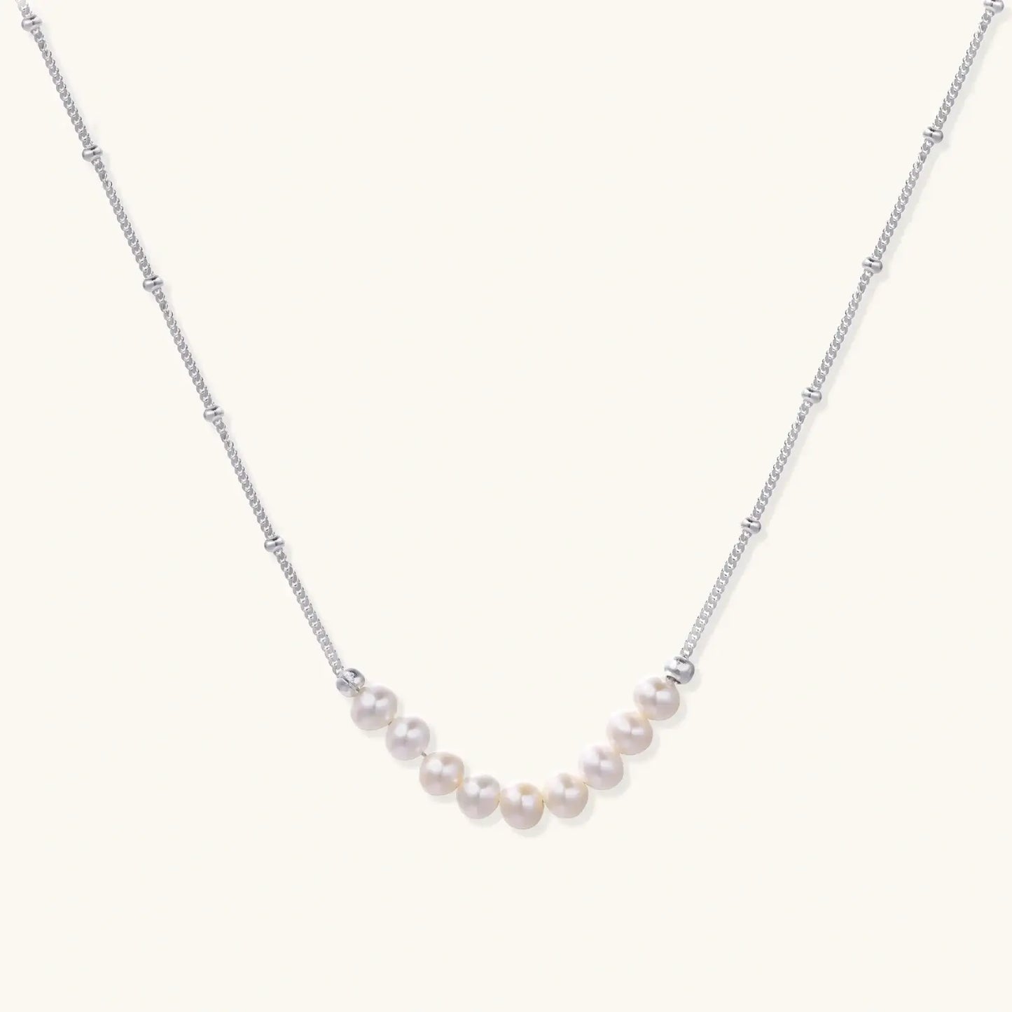 Luna Pearl Arc Necklace