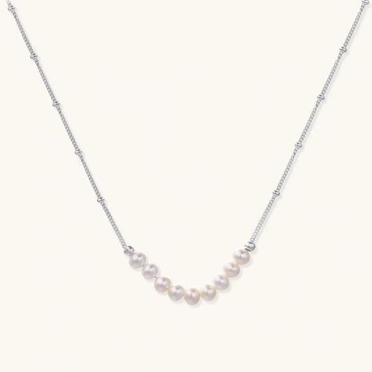 Luna Pearl Arc Necklace