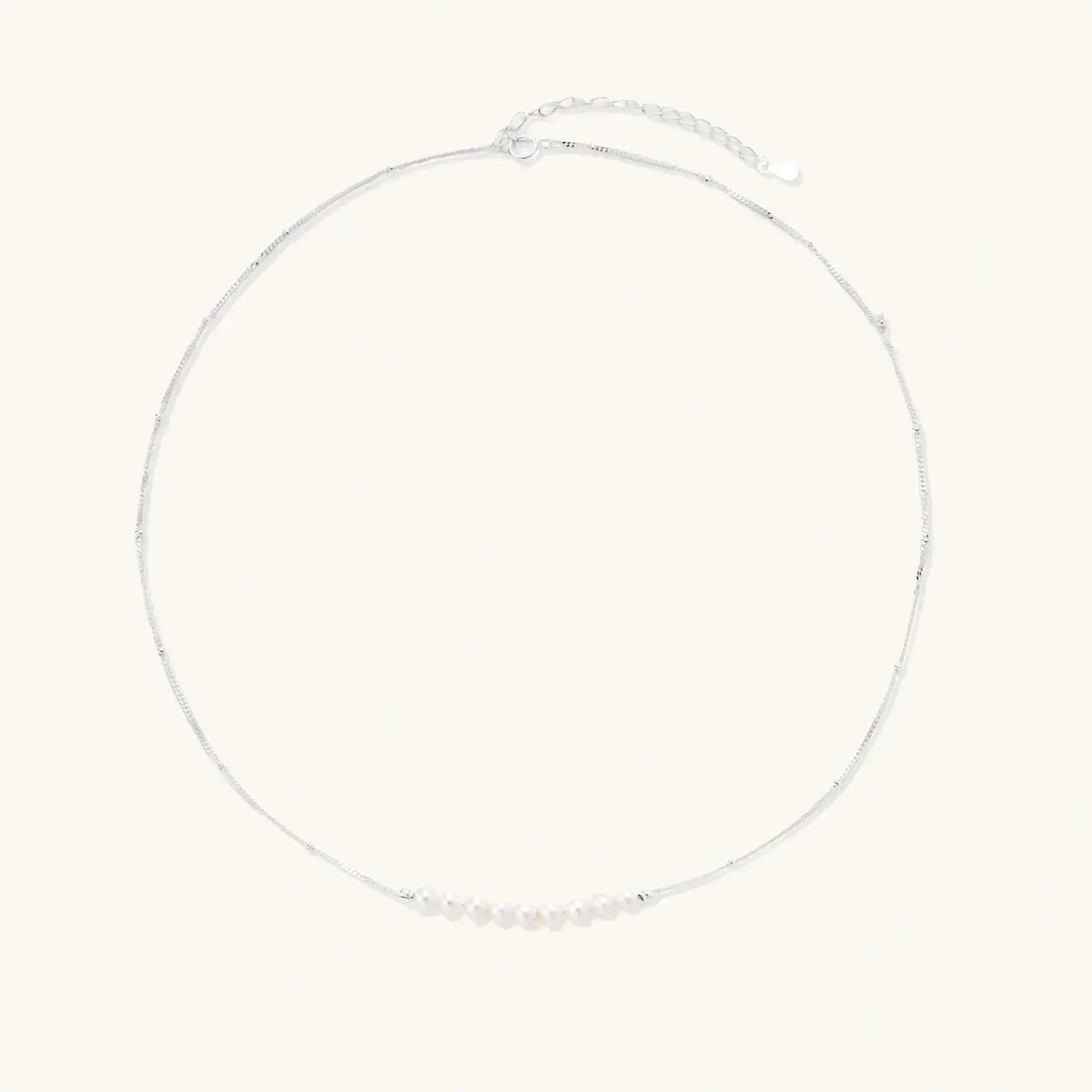 Luna Pearl Arc Necklace