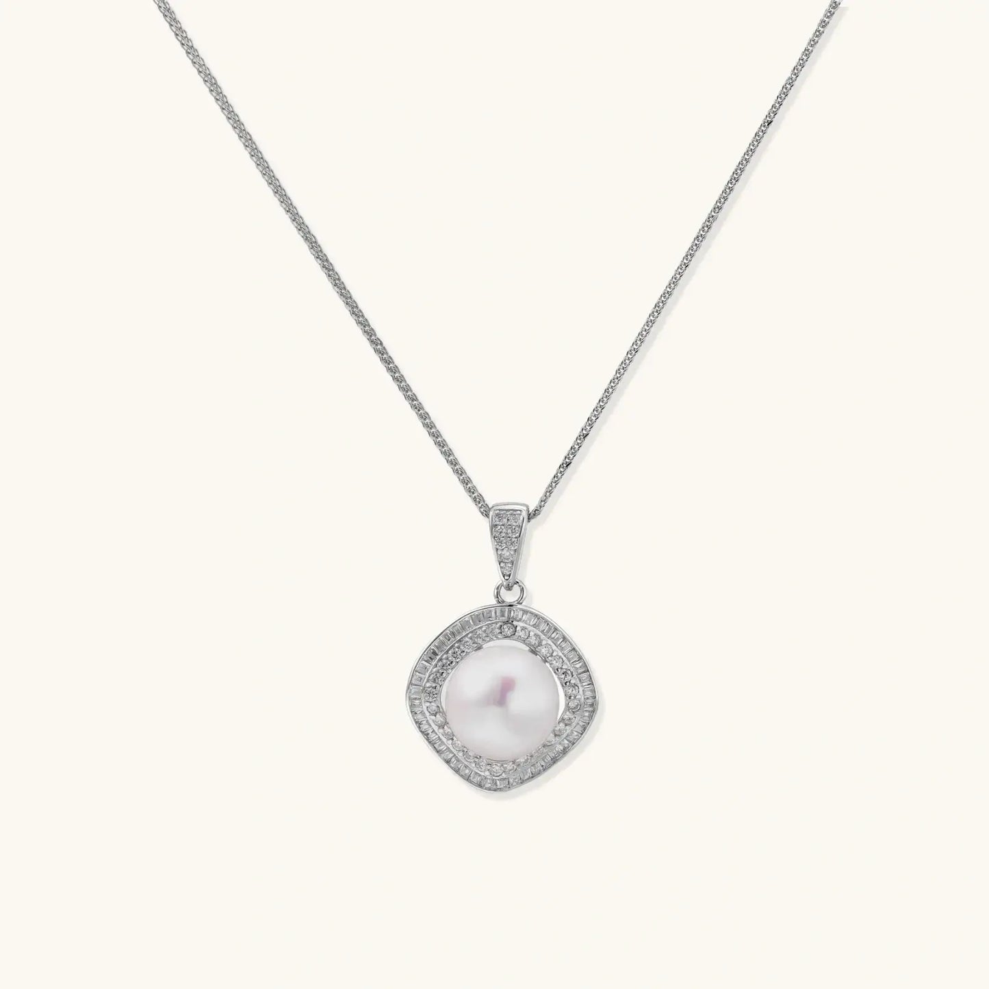Halo Pearl Statement Necklace