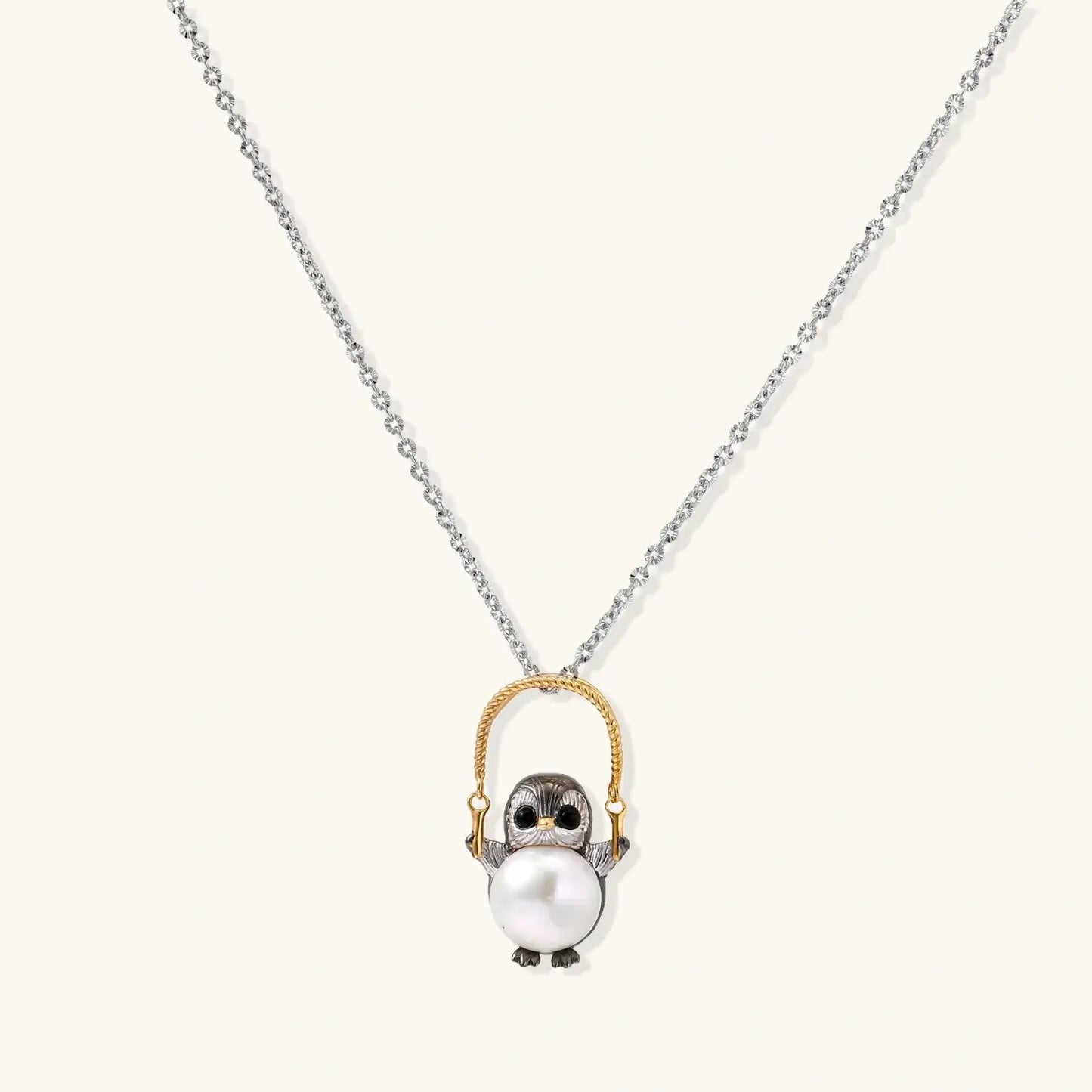 Wise Owl Pearl Necklace