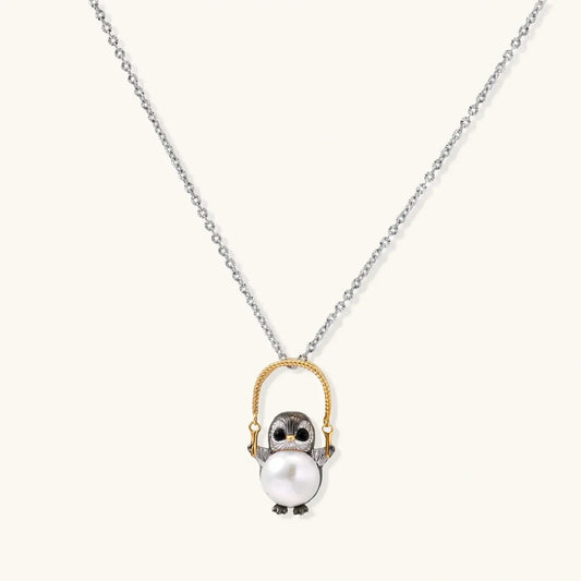 Wise Owl Pearl Necklace