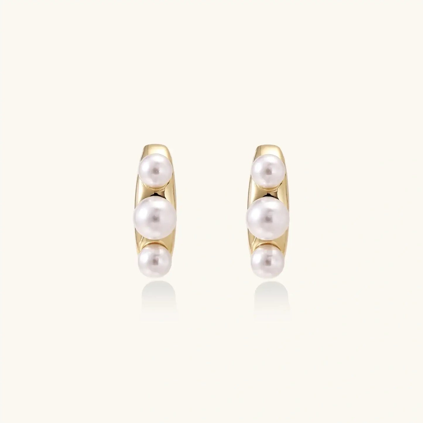 Pearl Trio Curve Studs