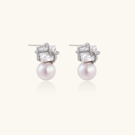 Stardust Pearl Drop Earrings