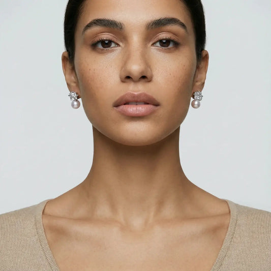 Stardust Pearl Drop Earrings