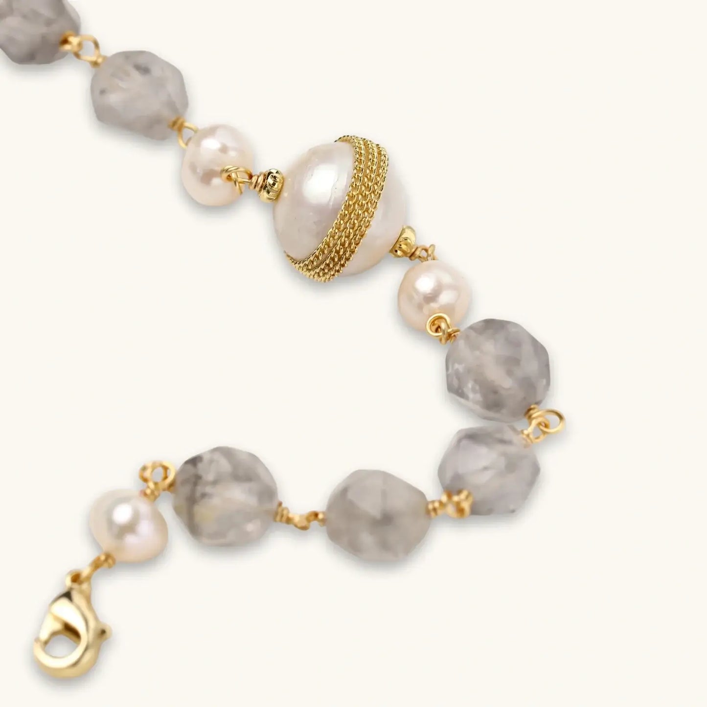 Baroque Pearl Crystal Bracelet