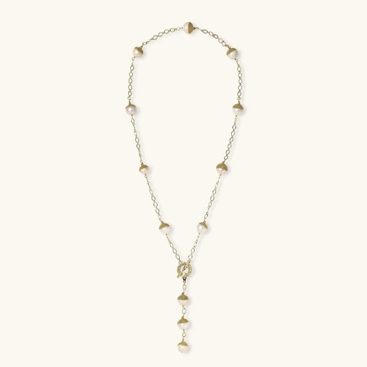 Baroque Pearl Station Necklace
