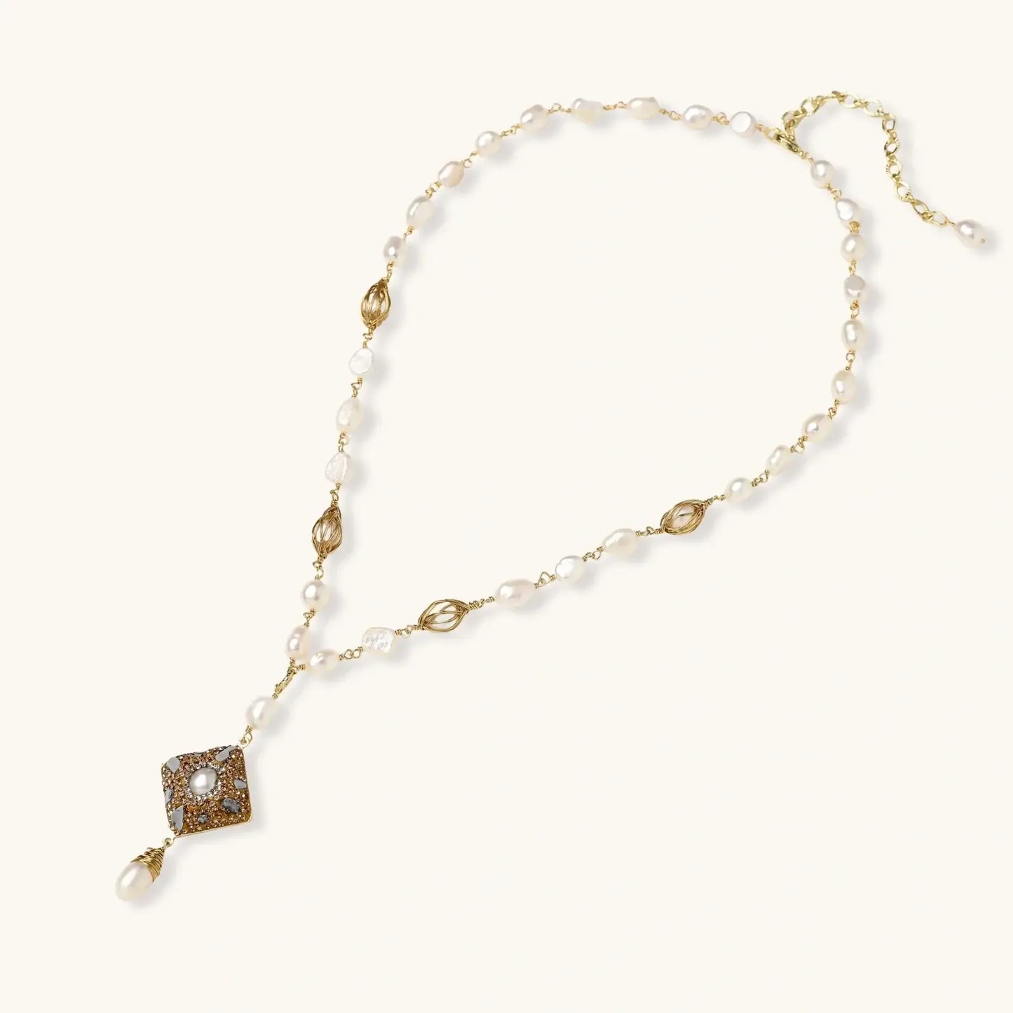 Celestial Pearl Drop Necklace