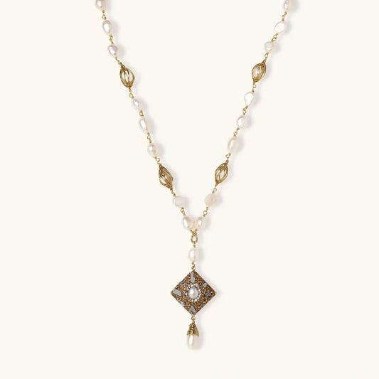 Celestial Pearl Drop Necklace