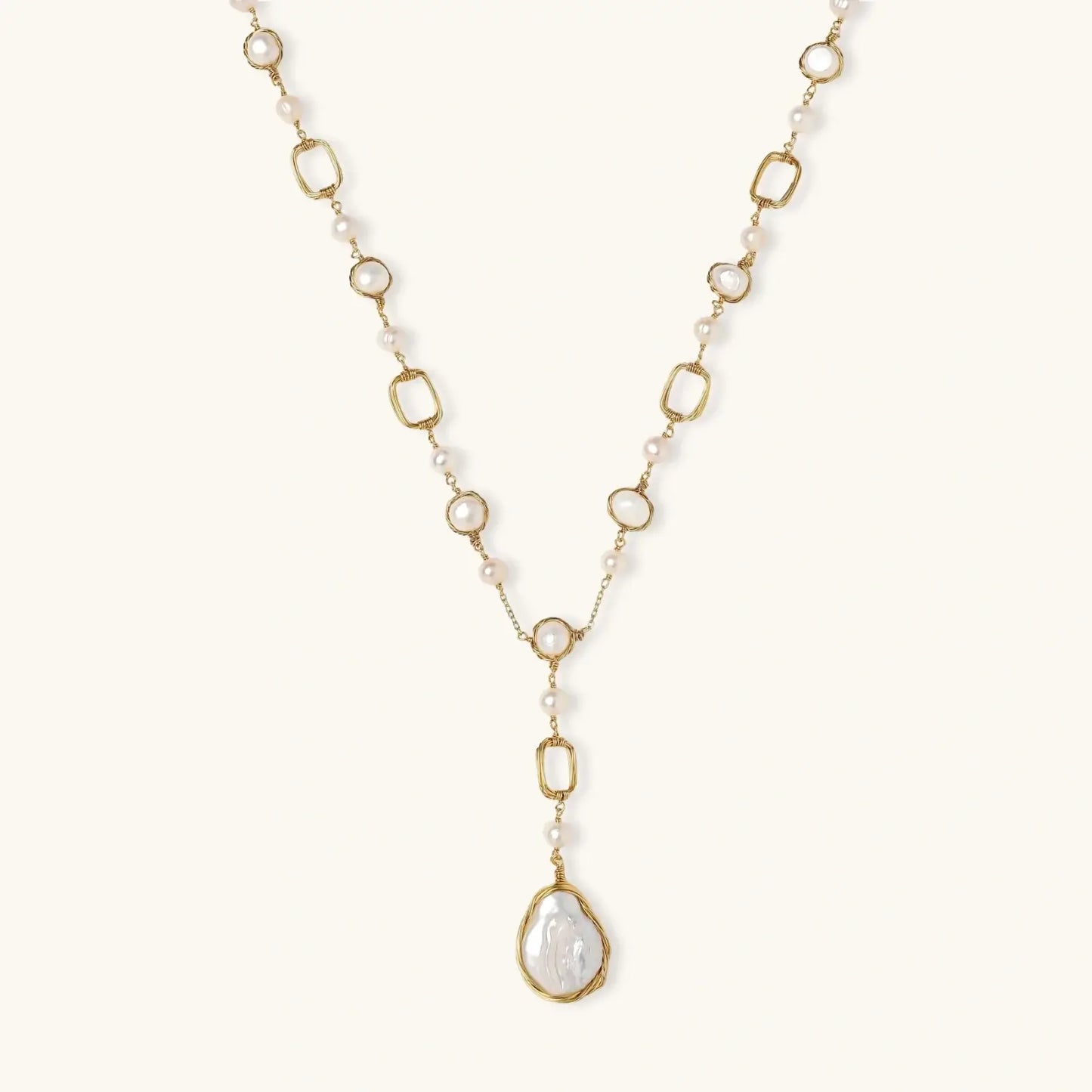 Lumina Pearl Station Necklace