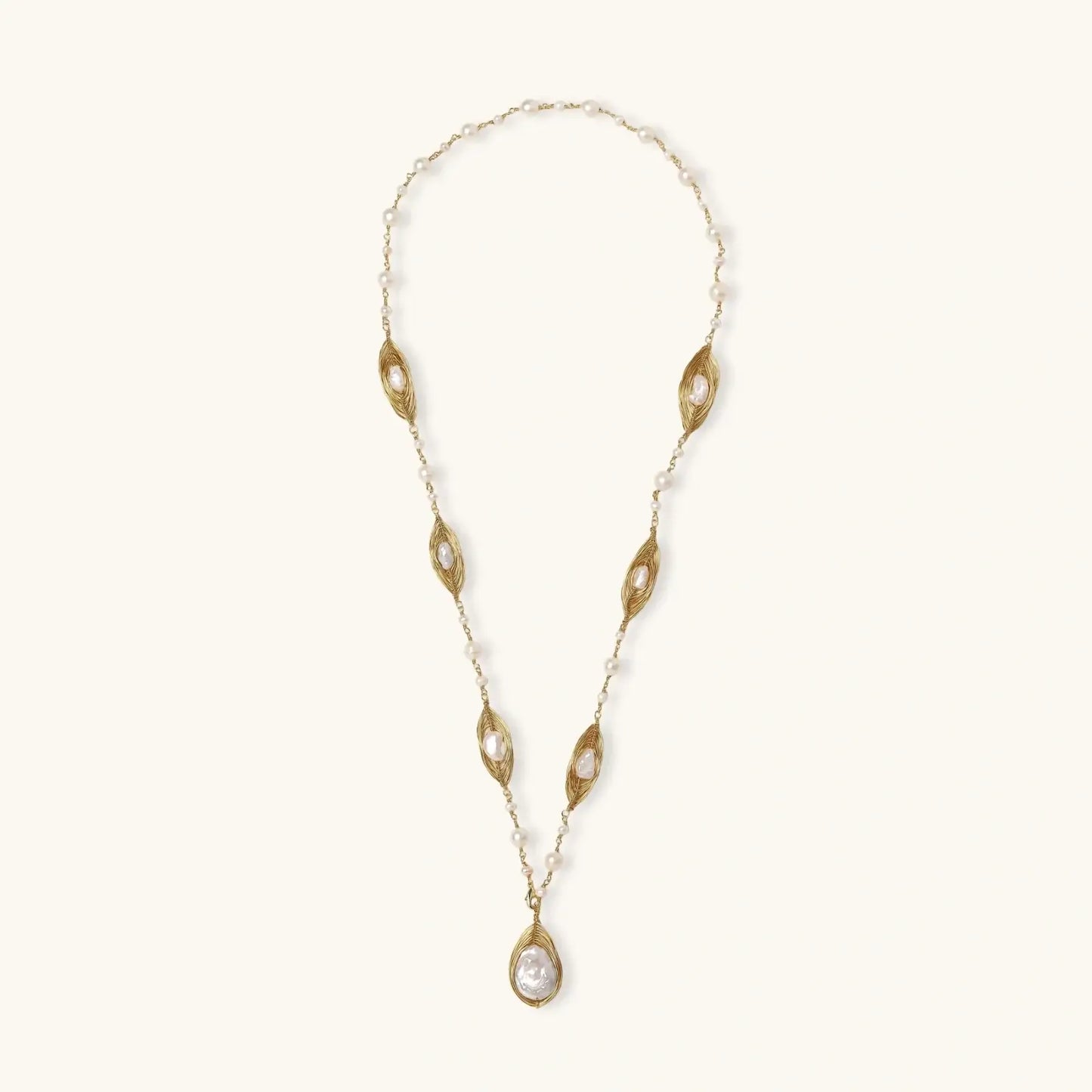 Golden Leaf Baroque Necklace