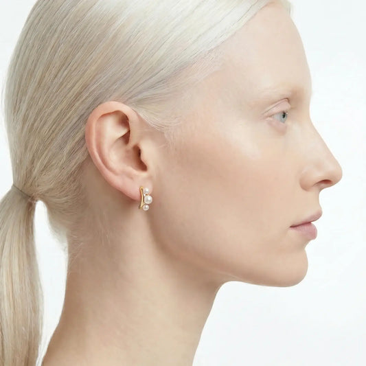Pearl Trio Curve Studs