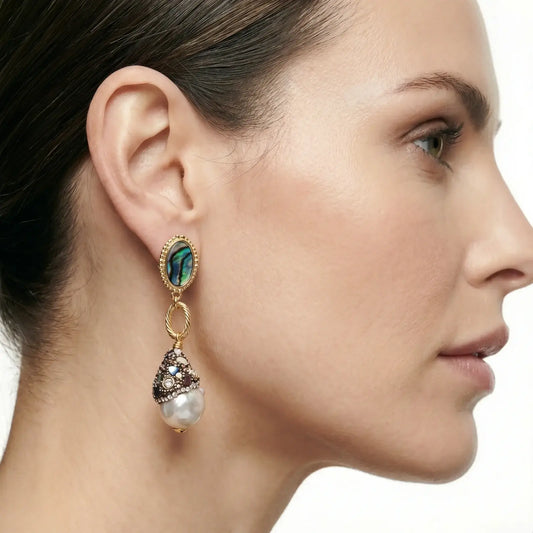 Baroque Pearl Statement Earrings