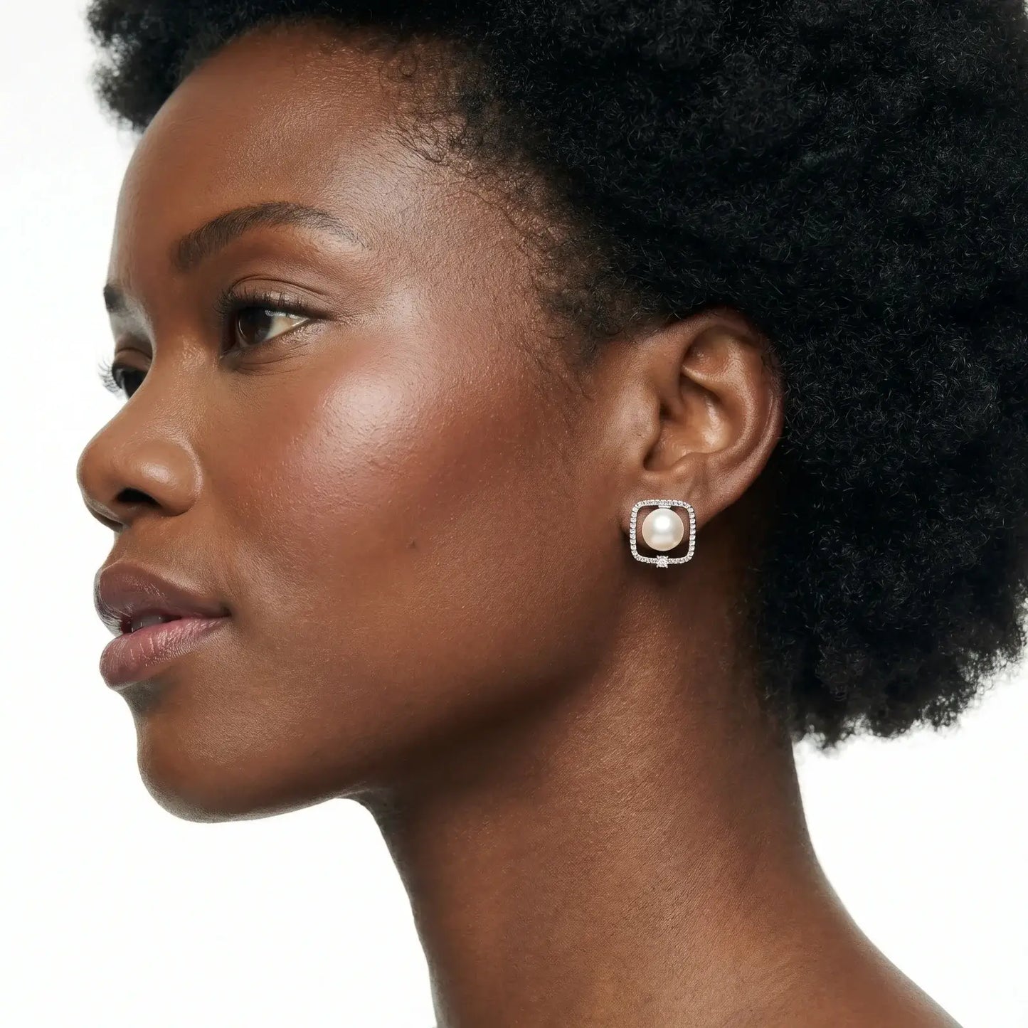 Pearl Halo Studs