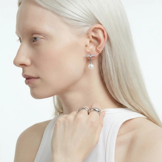 Pearl Drop T-Bar Earrings