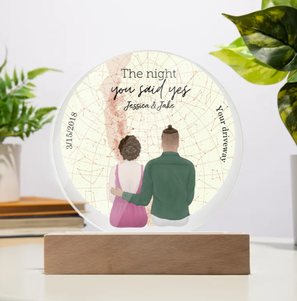 Personalized Romantic Star Map Acrylic Display