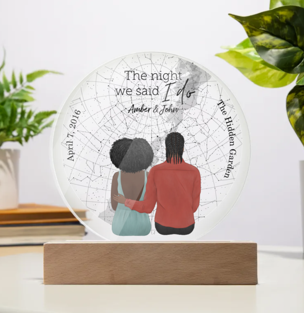 Personalized Romantic Star Map Acrylic Display