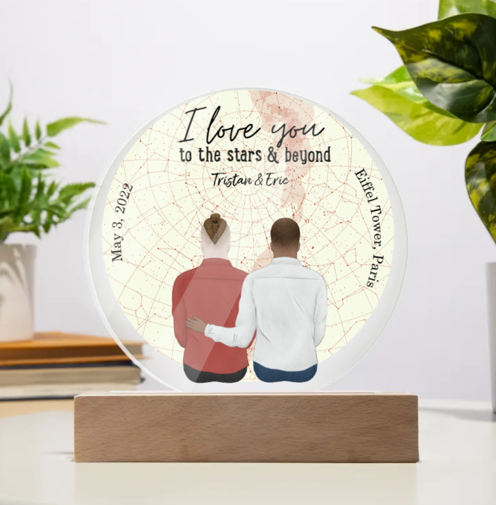 Personalized Romantic Star Map Acrylic Display